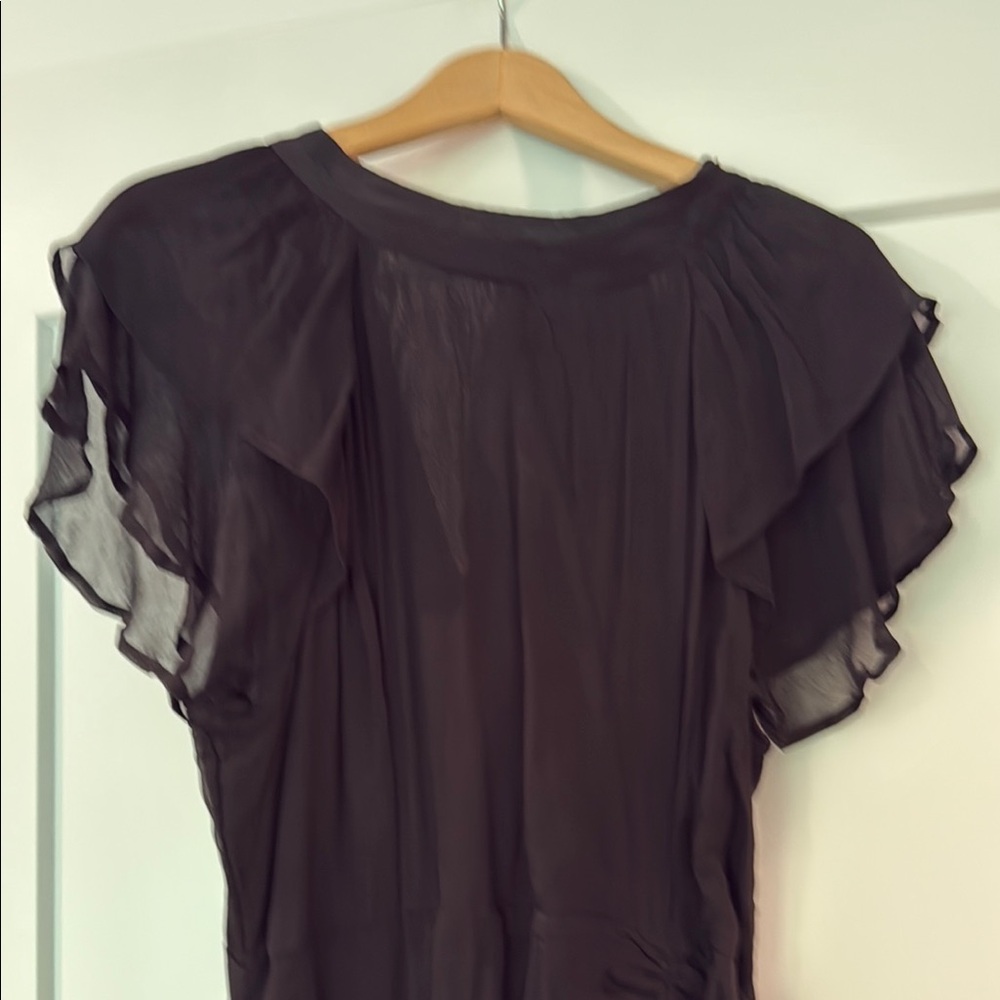 Cleobella Cecilia Black Asymmetrical Ruffled Gown - Picture 6 of 8